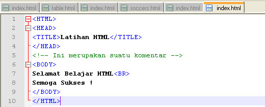 Data index html